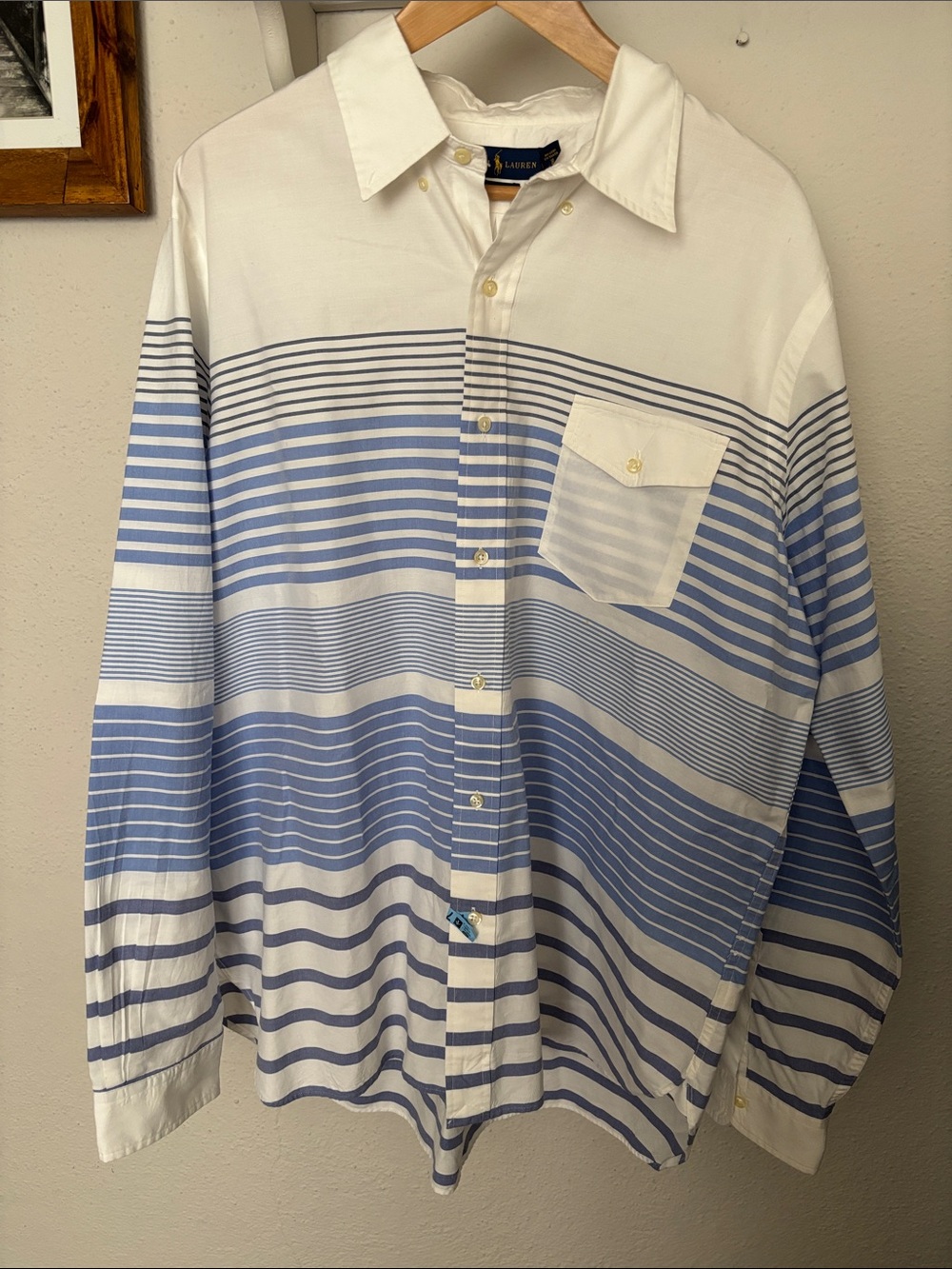 Ralph Lauren classic Fit Striped Button-Down Shirt — size XXL